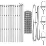  Ograda s postovima Srebrno 0,6 x 25 m Čelik i PVC | shoptok.hr