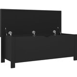  Kutija za pohranu s jastukom crna 105x40x45cm konstruirano drvo | shoptok.hr