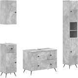  Set kupaonskih ormara od 4 dijela BREDA Betonska siva | shoptok.hr