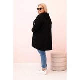 Kesi Włoski Women's butter-colored sweatshirt with decorative sleeves black | shoptok.hr