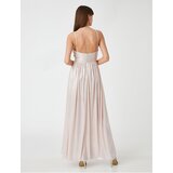 Koton Long Evening Dress Draped Strap Shiny | Shoptok.si