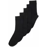 Trendyol Black Men's 5 Pack Cotton Textured College-Tennis-Medium Size Socks