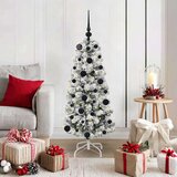 vidaXL Umetno Zložljivo Božično Drevo Zelena in bela 120 cm PVC | Shoptok.si