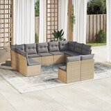 vidaXL 11-dijelni set vrtnih sofa od poliratana s jastucima bež | shoptok.hr