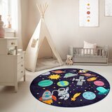Mila Home Tamno plavi periv dječji tepih za igru ø120 cm Into The Space – | shoptok.hr
