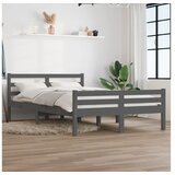  Posteljni okvir siv iz trdnega lesa 120x200 cm | Shoptok.si