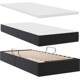  Krevet s prostorom za pohranu s LED-om Crna 90 x 200 cm | shoptok.hr