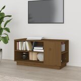 TV ormarić smeđa boja meda 80x34x40,5 cm od masivne borovine | Eponuda.com
