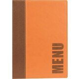 SECURIT Usnjeni stil dolgi A5 menu ovitek 1 dvojni vstavek (prikazuje 4 A5 strani), (20774578) | Shoptok.si