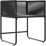  Stolica s jastukom 4 pcs Crna i antracit PE ratan | shoptok.hr