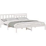  Krevetna konstrukcija Bijelo 200 x 200 cm Čvrsto borovo drvo Bijela 205.5 x 205.5 x 80.5 cm | Shoptok.si
