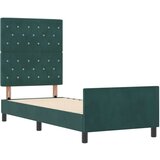 vidaXL Postelja Temno Zelena 80x200 cm Žamet, (22049085) | Shoptok.si
