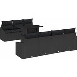  Sjedeća garnitura za vrt 8 kom. Crna poliratan 100 x 55 x 73 cm | shoptok.hr