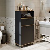 Hanah home 2507 višenamenski ormarić s policama 60 × 115 × 35 cm, antracit/atlantski bor Cene