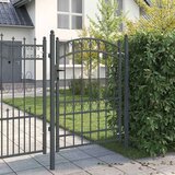 vidaXL Ogradna vrata Siva 170 x 100 cm Čelik s praškastim premazom | shoptok.hr