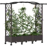  Povišeni krevet s rešetkom i kotačima Smeđa 169 x 40 x 129 cm | Eponuda.com
