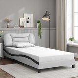  Okvir za krevet bez madraca Hvar bijelo-crni 100x200cm umjetna koža | shoptok.hr