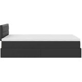 vidaXL Otomanski okvir kreveta s madracem crni 120x200cm umjetna koža | shoptok.hr