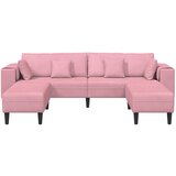 SOFA 3 pcs Ružičasta 250 x 188 x 76 cm Baršun | shoptok.hr
