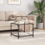 Furnova Klubska mizica s stekleno površino 50x50x40 cm jeklo, (21915497) | Shoptok.si