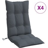  Jastuci za stolicu s visokim naslonom 4 kom antracit tkanina | shoptok.hr