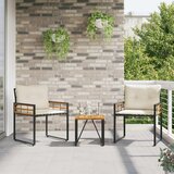  Set vanjskog namještaja s jastukom 3 pcs Krema | shoptok.hr