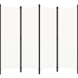 vidaXL Sobna pregrada s 4 panela krem-bijela 200 x 180 cm Cijene
