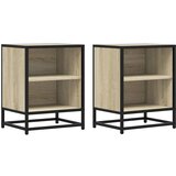 Maison Chic Dvo delni komplet Nočne omarice - Nočne mize sonoma hrast 40x31x50 cm inž. les/kovina, (21687214) Cene
