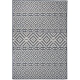 Vanjski tepih ravnog tkanja 160 x 230 cm plave pruge | shoptok.hr