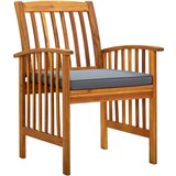 Maison Chic Vrtni jedilni stoli - Stol za vrt 2 kosa z blazinami trden akacijev les JS309, (21877341) | Shoptok.si