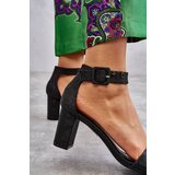 Boto Glossy Heel Sandals Black Maxim | shoptok.hr