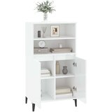  Visoka omara visok sijaj bela 60x36x110 cm inženirski les, (20653929) | Shoptok.si