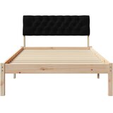  Okvir kreveta Smeđa i crna 100 x 200 cm Masivna borovina | shoptok.hr
