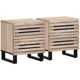 vidaXL Noćni ormarići 2 kom 40x34x46 cm masivno izbijeljeno drvo manga Cijene