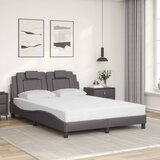 Krevet Viana s madracem sivi 120 x 200 cm od umjetne kože | shoptok.hr