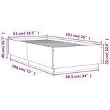 vidaXL Okvir za krevet boja hrasta 90x190 cm od konstruiranog drva | shoptok.hr
