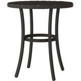  3-dijelni bistro set s jastucima crni od poliratana | shoptok.hr