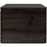 vidaXL Drvena kutija s poklopcem crna 40x30x23 cm puno drvo bor | shoptok.hr