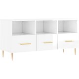 TV ormarić sjajni bijeli 102 x 36 x 50 cm od konstruiranog drva | shoptok.hr