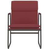  Ležaljka crvena boja vina 55x64x80 cm od umjetne kože | shoptok.hr