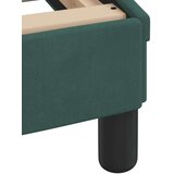  Postelja z vzmetnico temno zelena 200x200 cm žamet | Shoptok.si