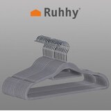 Ruhhy baršunaste vješalice za odjeću 45 cm, set 20 kom, sive | shoptok.hr