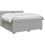 Boxspring krevet s madracem Svjetlosiva 140 x 190 cm Tkanina | shoptok.hr