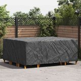 vidaXL Prevleka za zunanje pohištvo Črna 250 x 210 x 70 cm 210D | Shoptok.si
