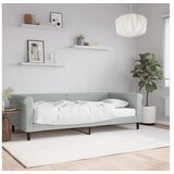 vidaXL Dnevni krevet s madracem svjetlosivi 90 x 200 cm baršunasti | shoptok.hr
