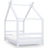  Okvir za dječji krevet od masivne borovine bijeli 80 x 160 cm | shoptok.hr