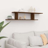  Stenska TV polica rjav hrast 125x18x23 cm konstruiran les, (20601089) | Shoptok.si