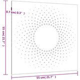  Vrtni zidni ukras 55 x 55 cm od čelika COR-TEN s uzorkom sunca | shoptok.hr