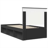  Krevetna konstrukcija Crna 90 x 200 cm Čvrsto borovo drvo | shoptok.hr