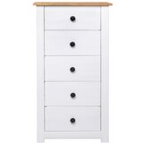  Komoda od borovine bijela 46 x 40 x 89 cm asortiman Panama | shoptok.hr